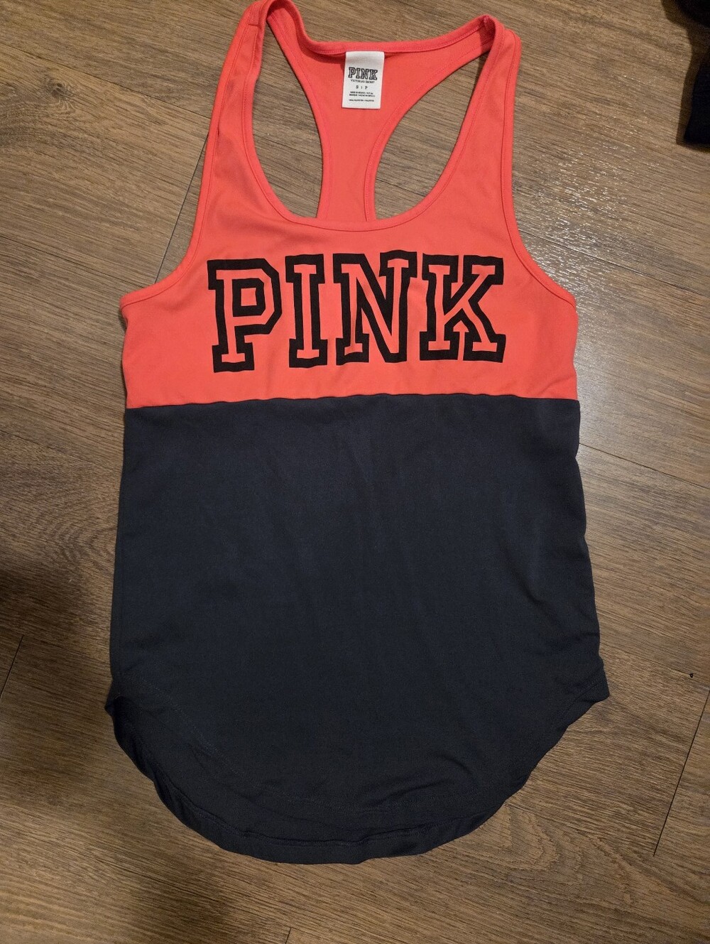 PINK Victoria's Secret Neon Coral Racerback Tank